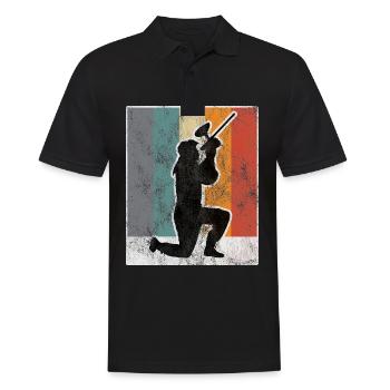 Paintball Retro Gotcha Paintballer Airsoft Softair - Polo Homme - noir - Devant - Kai (181cm)