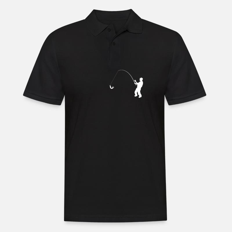 Angler Evolution Pocket Geschenkidee - Männer Poloshirt - Schwarz