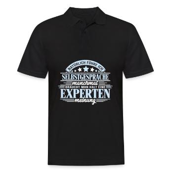 Selbstgespräche führen Kompetente Beratung - Männer Poloshirt - Schwarz - Vorne - Kai (181cm)