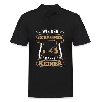 Schreiner wie der Schreiner kanns keiner Cess - Männer Poloshirt - Schwarz - Vorne - Kai (181cm)