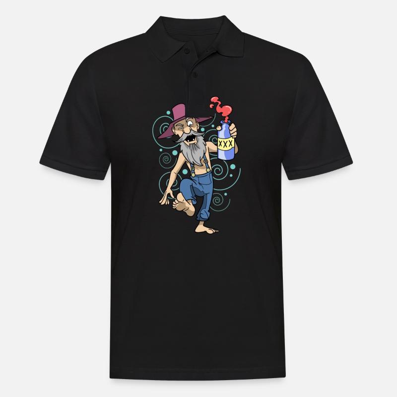 Hinterwäldler Moonshiner - Männer Poloshirt - Schwarz