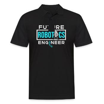 Futur ingénieur en robotique - Polo Homme - noir - Devant - Kai (181cm)