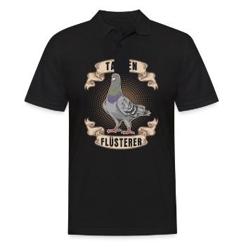Tauben Flüsterer - Männer Poloshirt - Schwarz - Vorne - Kai (181cm)