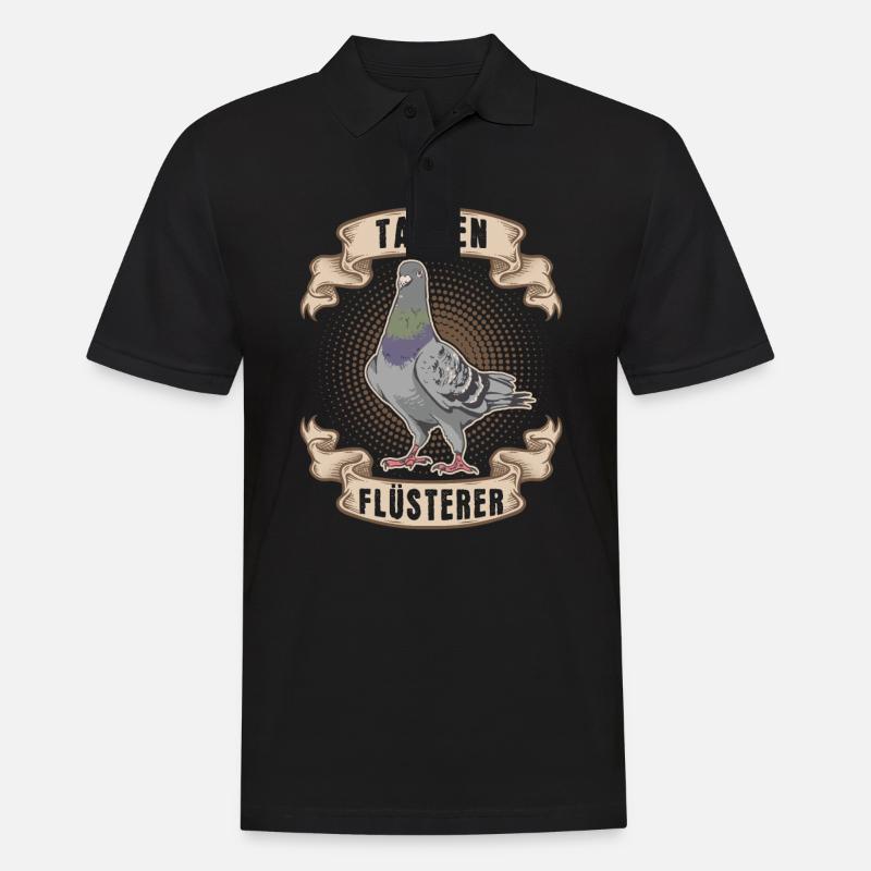 Tauben Flüsterer - Männer Poloshirt - Schwarz