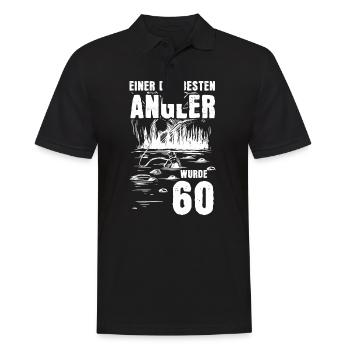 Einer Der Besten Angler Wurde 60 60. Geburtstag - Männer Poloshirt - Schwarz - Vorne - Kai (181cm)