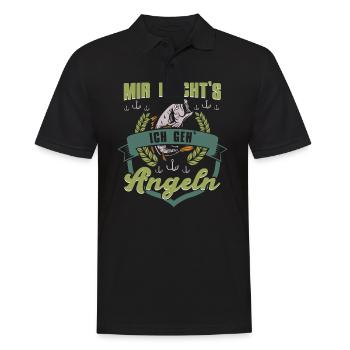 Mir Reichts Ich Geh Angeln - Männer Poloshirt - Schwarz - Vorne - Kai (181cm)
