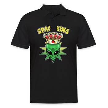 Space King Alien - Men's Polo Shirt - black - Front - Kai (181cm)