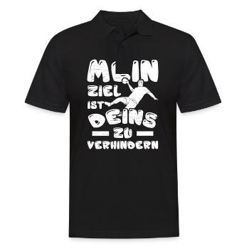 Ziel Ist Deins Zu Verhindern Handball Handballer - Männer Poloshirt - Schwarz - Vorne - Kai (181cm)