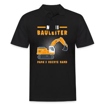Kleiner Bauleiter Hier Bin Ich Chef - Männer Poloshirt - Schwarz - Vorne - Kai (181cm)
