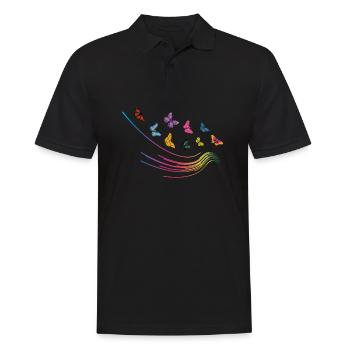 Papillons volants Vague - Polo Homme - noir - Devant - Kai (181cm)