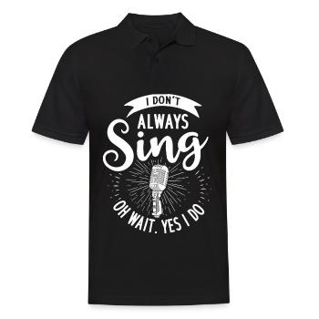 Chanteurs musiciens chanter musique Karaoke chanson - Polo Homme - noir - Devant - Kai (181cm)