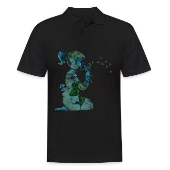 Pissenlit fille de fleur - Polo Homme - noir - Devant - Kai (181cm)