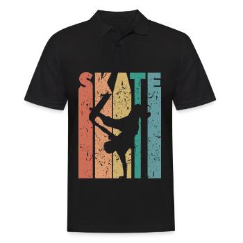 Skate - Männer Poloshirt - Schwarz - Vorne - Kai (181cm)