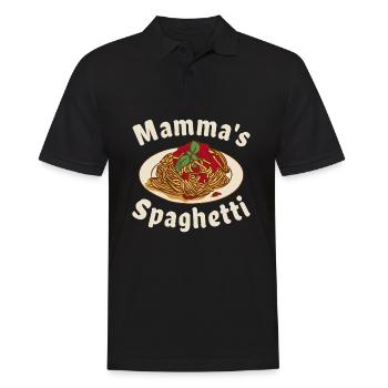 Mamma's Spaghetti - Männer Poloshirt - Schwarz - Vorne - Kai (181cm)