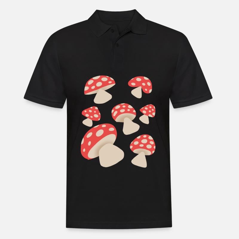 toadstools - Men's Polo Shirt - black