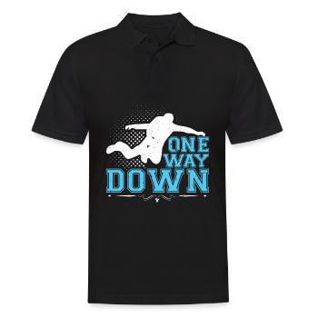 Jumping Base B.A.S.E. Objektsprung Basejumper BASE - Männer Poloshirt - Schwarz - Vorne - Kai (181cm)