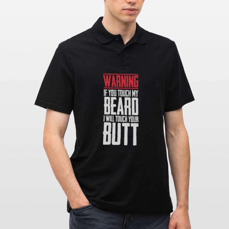 Bartträger Bart Vollbart Ziegenbart Stoppelbart Männer Poloshirt
