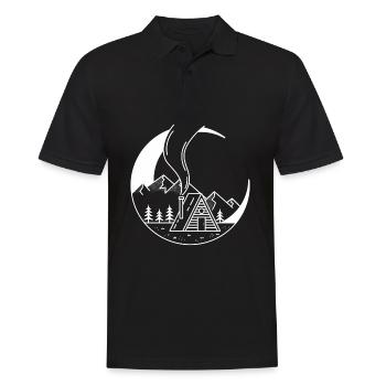 Cabane dans la Lune - Polo Homme - noir - Devant - Kai (181cm)