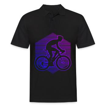 Rennradfahren Rennradfahrer Damen Roadbike - Männer Poloshirt - Schwarz - Vorne - Kai (181cm)