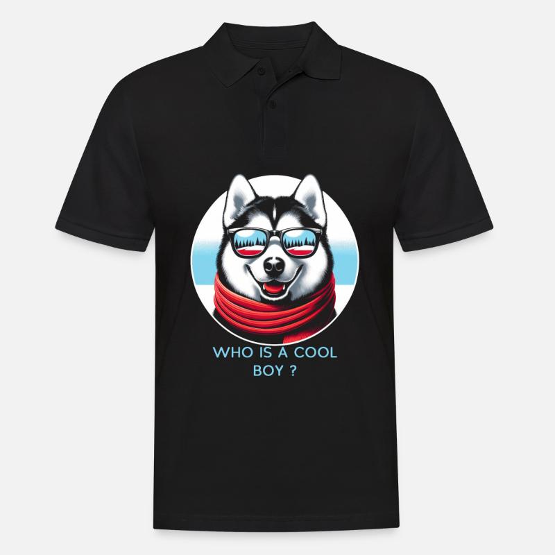 Vitrine Cool Husky - Polo Homme - noir