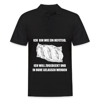 Schlafen Hefeteig lustiger Spruch - Männer Poloshirt - Schwarz - Vorne - Kai (181cm)