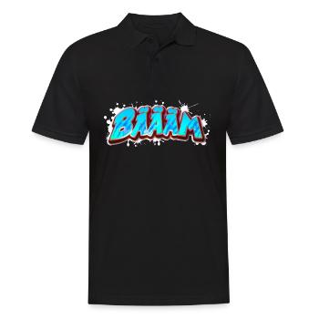 BÄÄÄM bäääm bääm - Männer Poloshirt - Schwarz - Vorne - Kai (181cm)