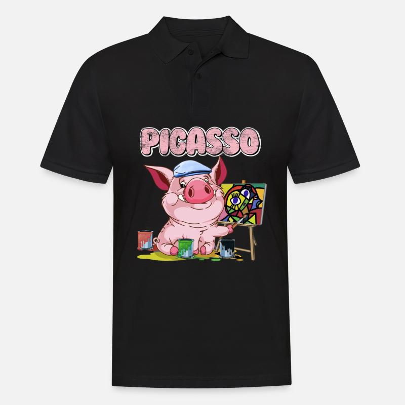 Pigasso comme Picasso - Polo Homme - noir