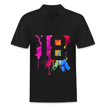 18 JAHRE 18. GEBURTSTAG - Männer Poloshirt - Schwarz - Vorne - Kai (181cm)