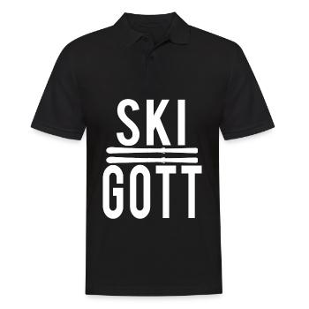 Ski Gott Spitzen Skifahrer Profi Skilehrer Angeber - Männer Poloshirt - Schwarz - Vorne - Kai (181cm)