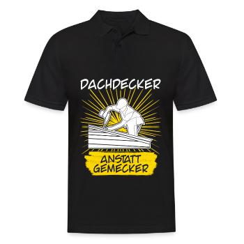 Dachdecker - Männer Poloshirt - Schwarz - Vorne - Kai (181cm)