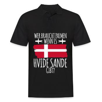 Hvide Sande Holmsland Klit Dänemark - Männer Poloshirt - Schwarz - Vorne - Kai (181cm)