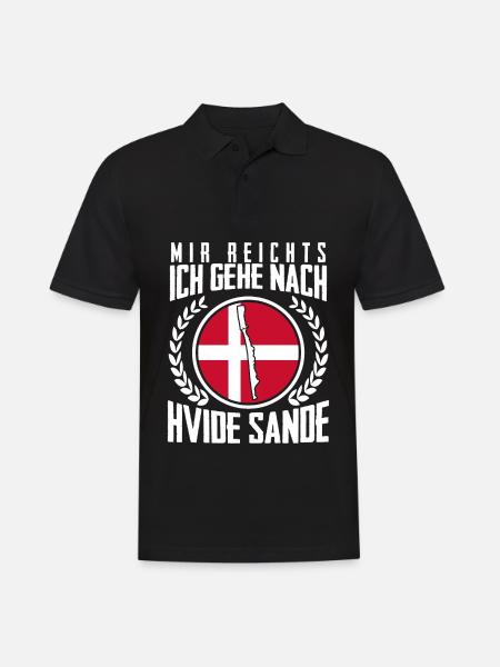 Hvide Sande - Männer Poloshirt - Schwarz