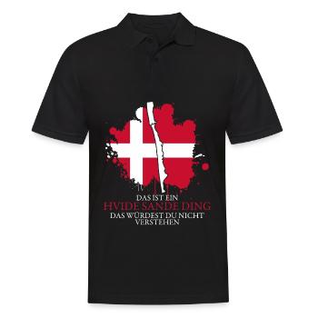 Hvide Sande Ringkøbing Fjord Dänemark - Männer Poloshirt - Schwarz - Vorne - Kai (181cm)