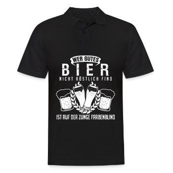 Bierbrauer Brauerei Hopfen Bier - Männer Poloshirt - Schwarz - Vorne - Kai (181cm)