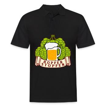 Bierbrauer Brauerei Hopfenstopfen Bier - Männer Poloshirt - Schwarz - Vorne - Kai (181cm)