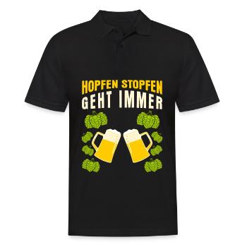 Bierbrauer Hopfenstopfen Brauerei Bier - Männer Poloshirt - Schwarz - Vorne - Kai (181cm)