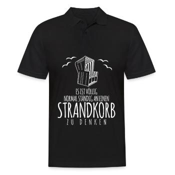 Strandkorb Nordsee Ostsee Strandkörbe - Männer Poloshirt - Schwarz - Vorne - Kai (181cm)