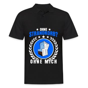 Strandkorb Ostsee Nordsee Strandkörbe - Männer Poloshirt - Schwarz - Vorne - Kai (181cm)