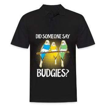 Budgerigar Disant Perruche - Polo Homme - noir - Devant - Kai (181cm)