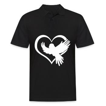 Budgerigar Coeur Budgie Budgerigar - Polo Homme - noir - Devant - Kai (181cm)