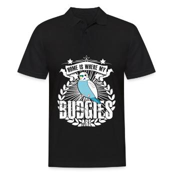 Budgie Budgie Budgerigars - Men's Polo Shirt - black - Front - Kai (181cm)
