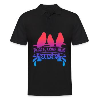 Budgerigar saying Budgerigar - Men's Polo Shirt - black - Front - Kai (181cm)