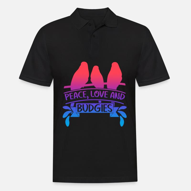 Budgerigar disant Budgerigar - Polo Homme - noir