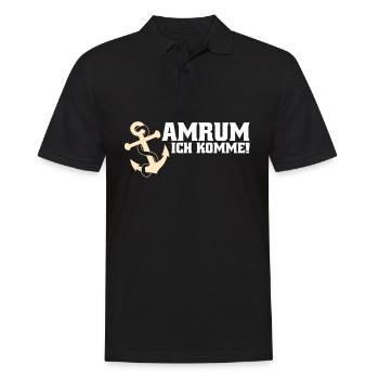 Amrum ich komme - Männer Poloshirt - Schwarz - Vorne - Kai (181cm)