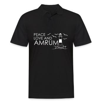 Amrum Lighthouse - Men's Polo Shirt - black - Front - Kai (181cm)