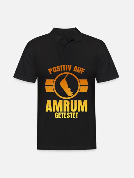 Amrum - Männer Poloshirt - Schwarz