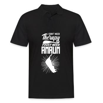 Amrum Therapy Holiday - Men's Polo Shirt - black - Front - Kai (181cm)