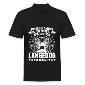 Langeoog Urlaub - Männer Poloshirt - Schwarz - Vorne - Kai (181cm)