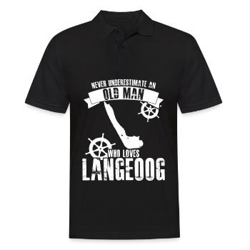 Langeoog Old Man - Männer Poloshirt - Schwarz - Vorne - Kai (181cm)