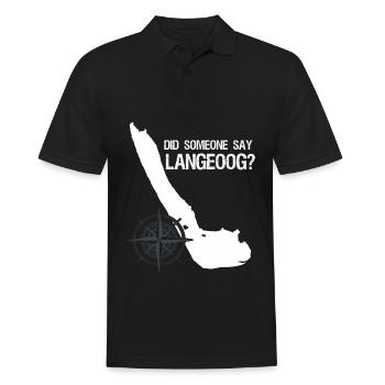 Langeoog lustig - Männer Poloshirt - Schwarz - Vorne - Kai (181cm)